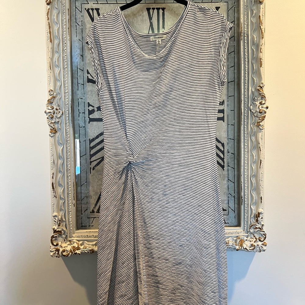 Max Studio Black and White Striped Dress